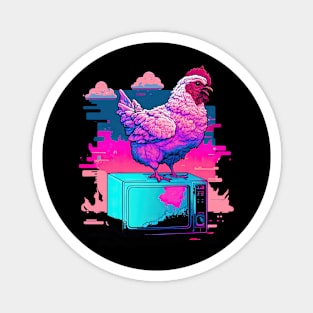 Vaporwave Chicken Magnet